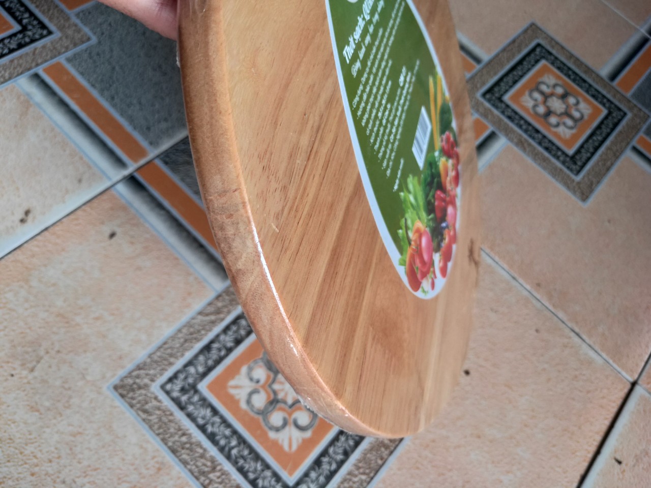 Thớt gỗ Cao su Tròn Size 30 cm