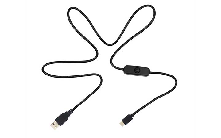 Cáp Nguồn Raspberry Pi 4B Cáp Chuyển Đổi Nguồn 5V3A Giao Diện USB Type-C