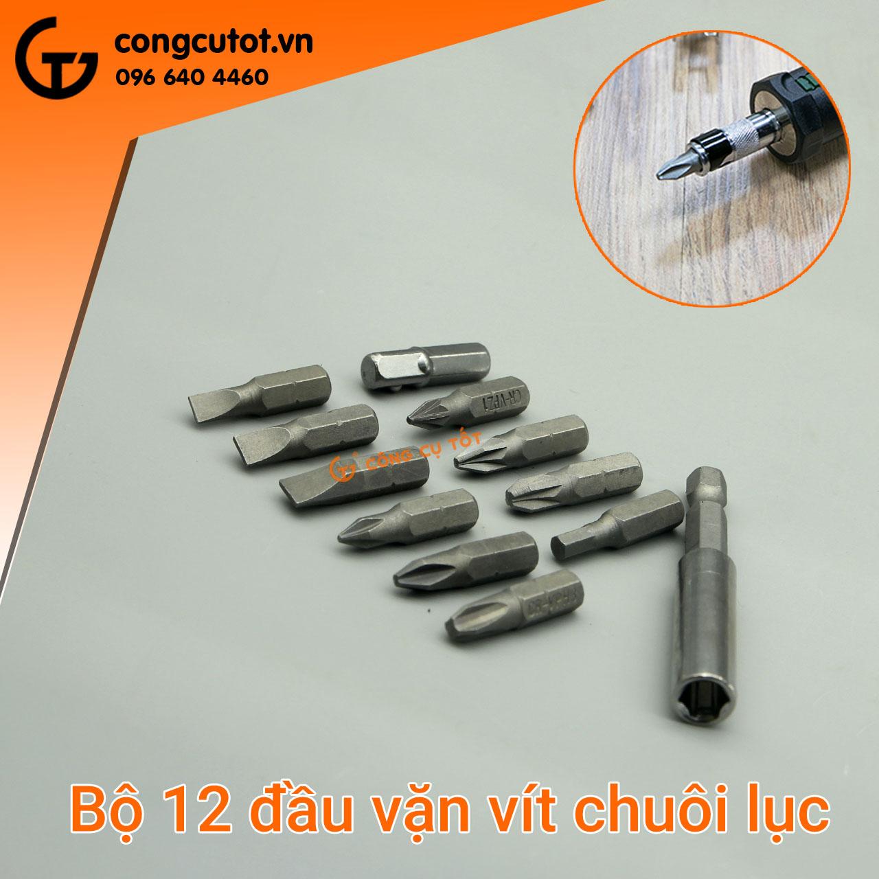 Bộ đầu vặn vít chuôi lục
