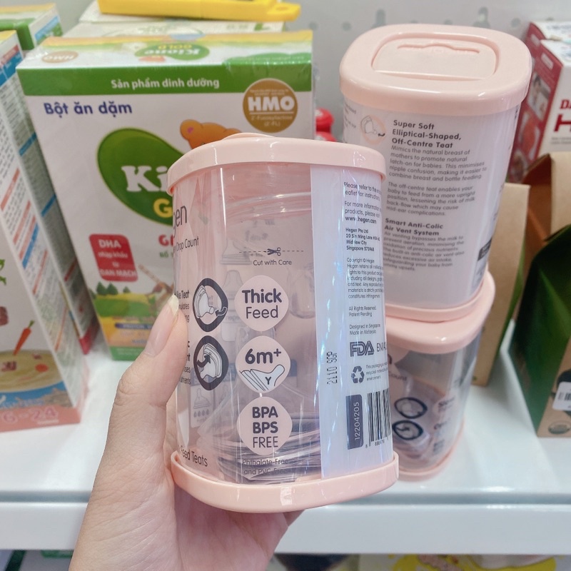 [Hoàn Tiền 10%]Hộp 2 Núm thay thế Bình sữa Hegen