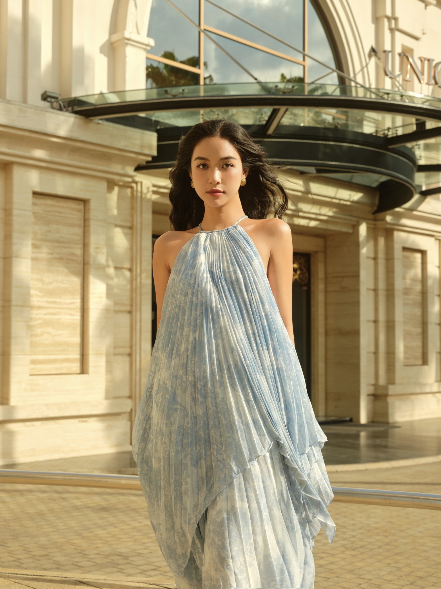 Des Fleurs - Váy xoè dập ly dài Ciel Pleated