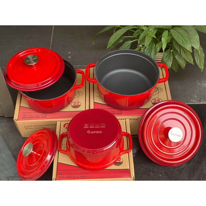 Nồi gang đúc tráng men Rapido 22Cm