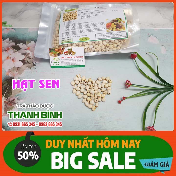 Hạt sen khô 100g - hàng công ty chất lượng