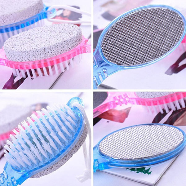 Combo 2 Dụng Cụ Chà Gót Chân 4 Mặt - Đá Chà Chân Bọt Biển - Chà Gót Chân Tẩy Da Chết Tại Nhà , Mài Gót Chân Bọt Biển 4 Trong 1 Tiện Ích