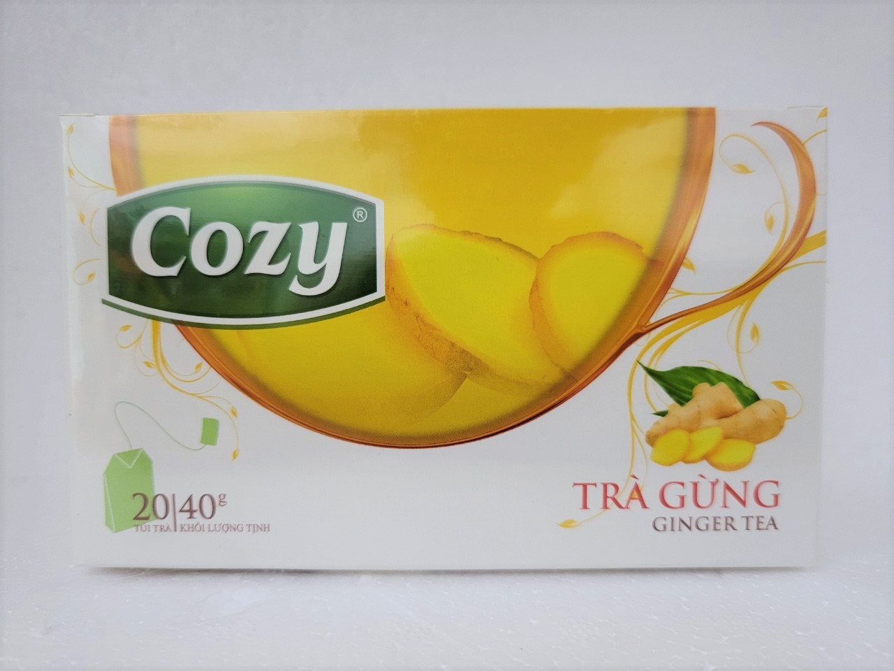 [Hộp 40g] TRÀ GỪNG TÚI LỌC [VN] COZY Ginger Tea Bags