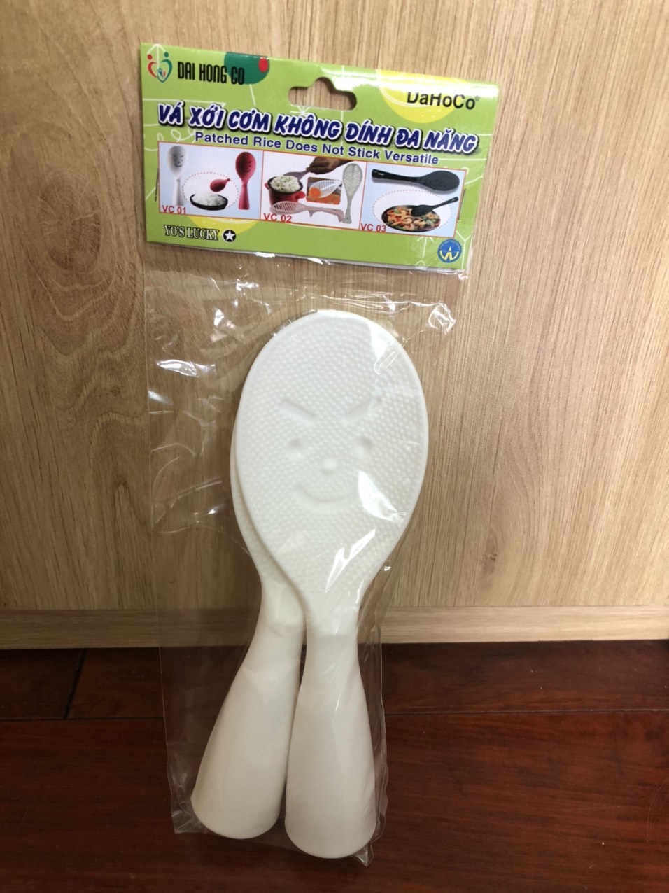 Set 2 muôi xới cơm Vá xới cơm mặt cười chống dính cao cấp
