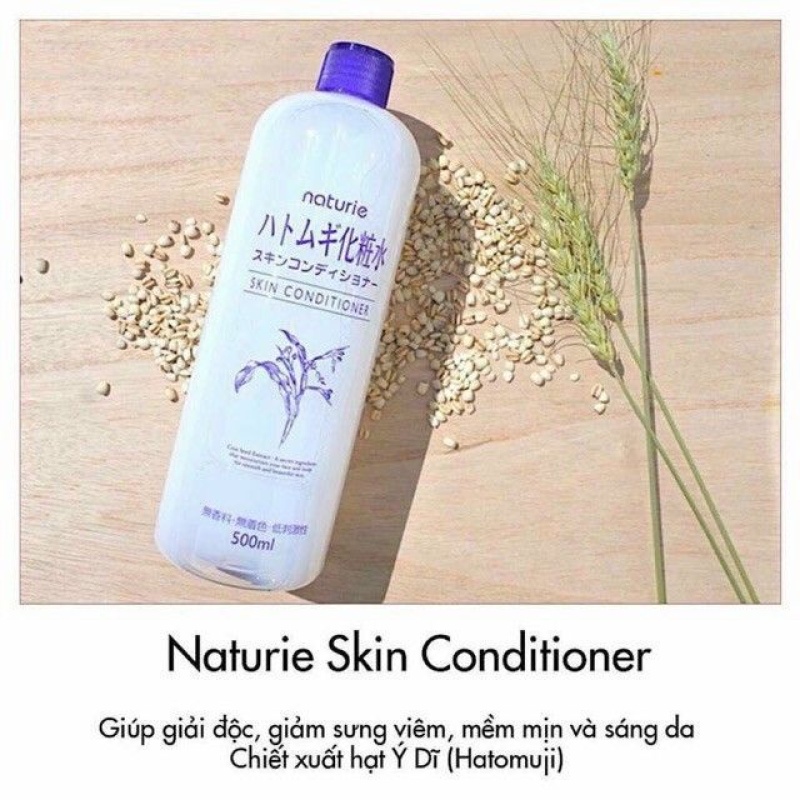 🌈🌈 Nước Hoa Hồng Naturie Hatomugi Skin Conditioner Nhật Bản dưỡng ẩm chuyên sâu và cải thiện da 500ml giá rẻ