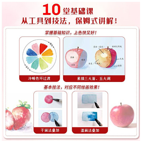 [FREESHIPMAX]Vở tập vẽ COURSE OF WATERCOLOR SWEETS[ZHUZHUshops]