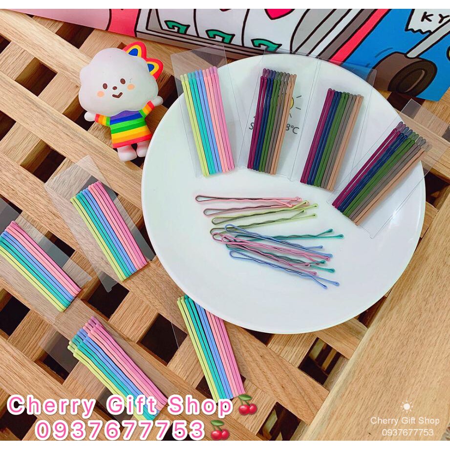 Set Kẹp Tóc Kẹp Tăm Nhiều Màu Sắc Kiểu Hàn Quốc Cực Xinh