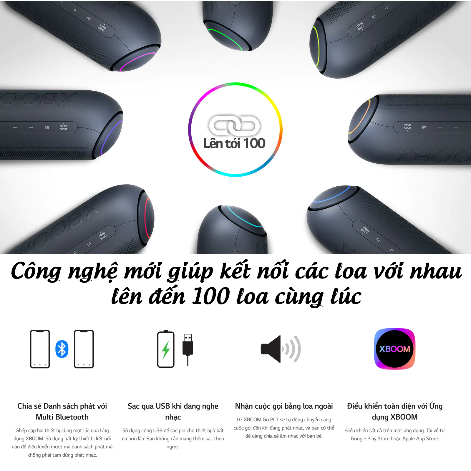 Loa Bluetooth LG XBOOMGo PL7 - Hàng chính hãng