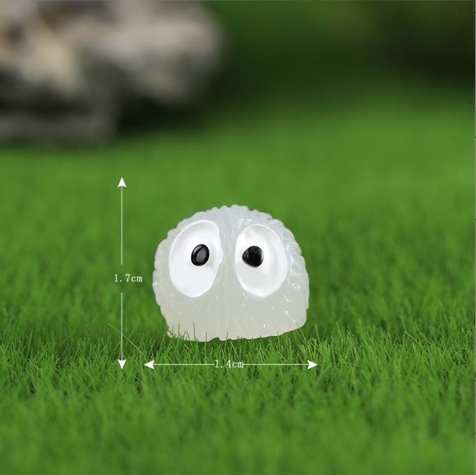 Tiểu Hắc Bạch Dạ Quang - Cú đen mini 1cm - Trang Trí Tiểu Cảnh Hồ Cá