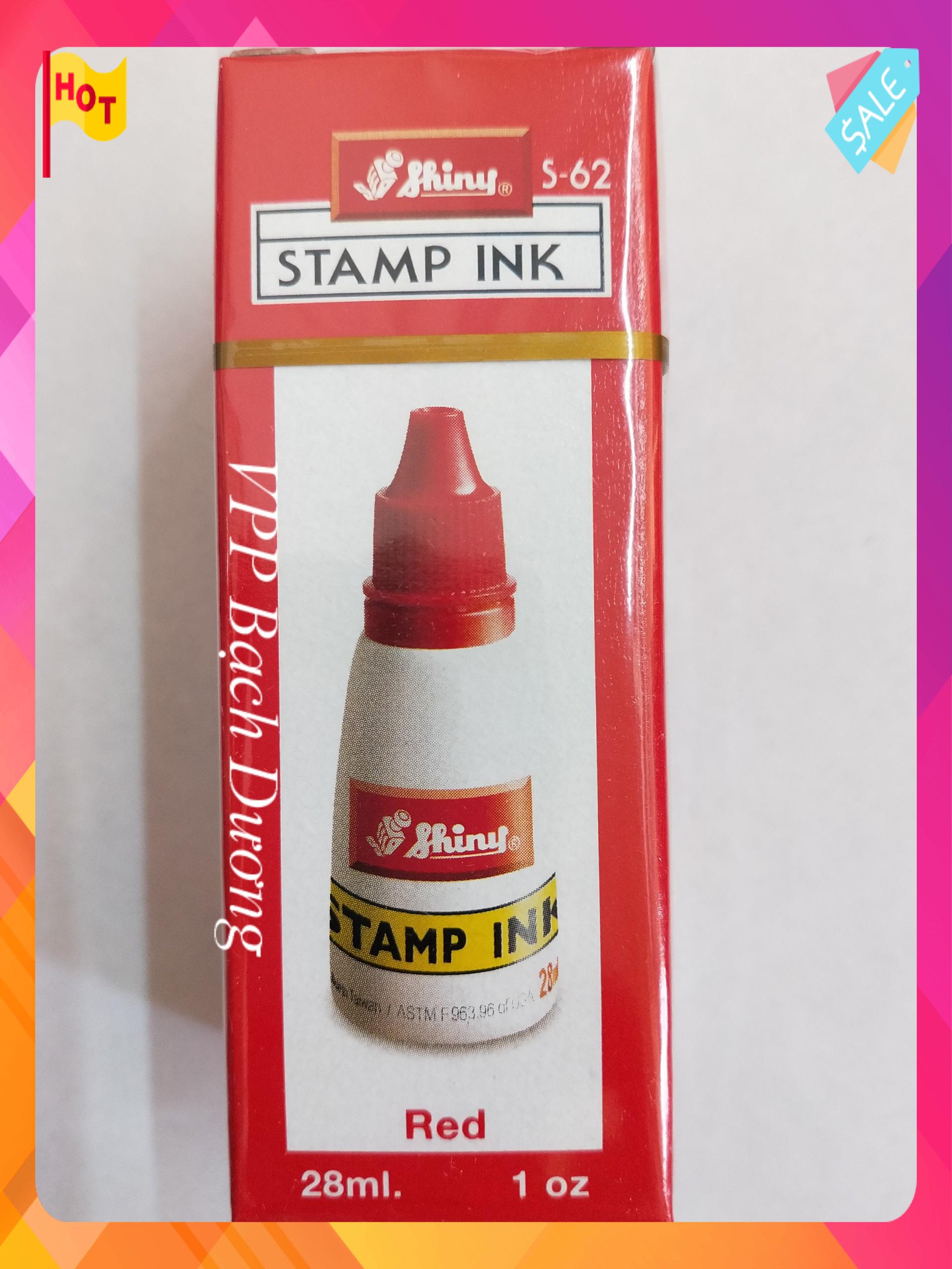 Mực dấu Shiny S61, S62, S63 - Màu xanh, đỏ, đen- chai