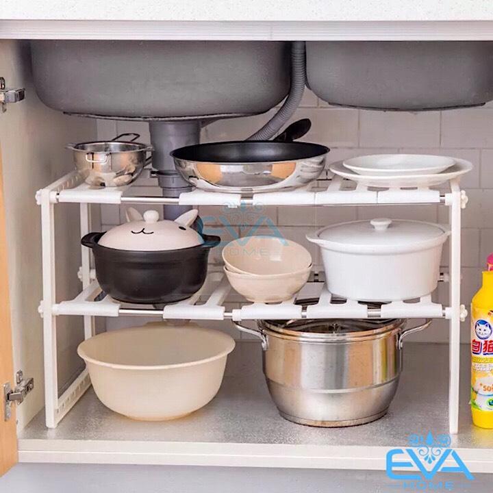 [HCM]Kệ Gầm Bếp 2 Tầng Co Giãn Tiện Dụng