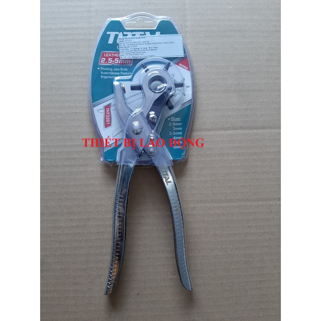 Kèm đục lỗ vải da (48/T) TOTAL THT3351
