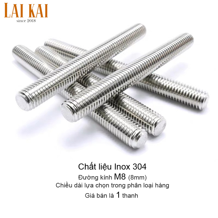 [HCM]Thanh ren inox M8