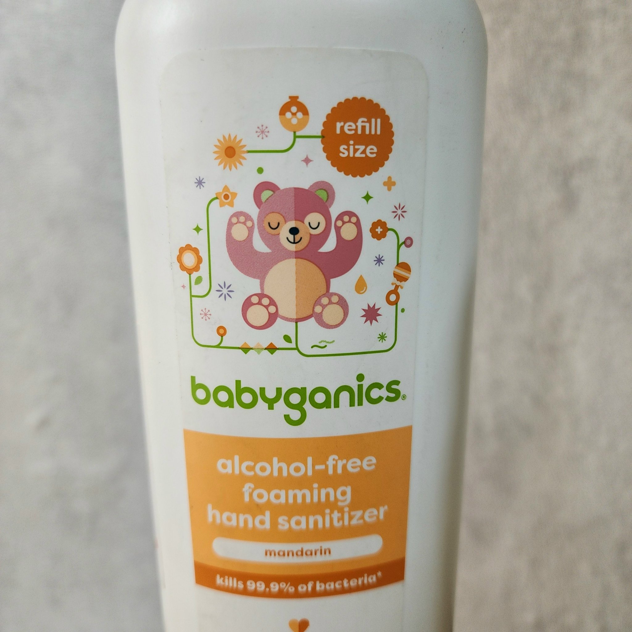 [HCM] Nước rửa tay khô dành cho em bé Babyganics refill 473ml