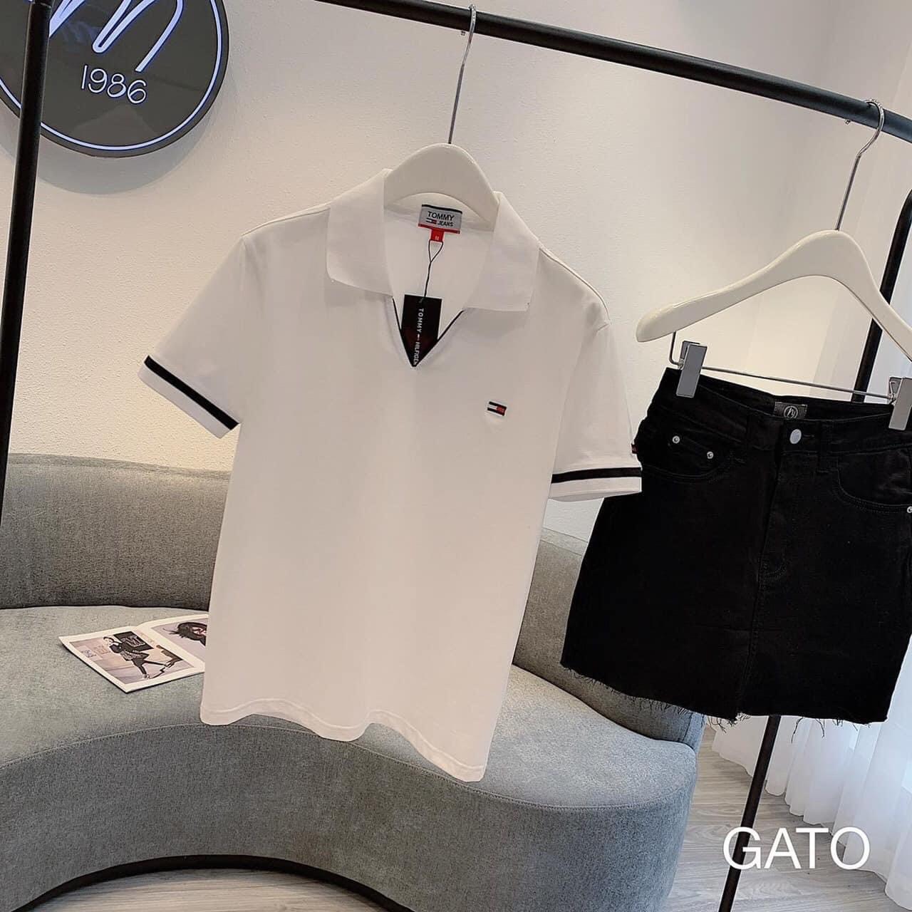 Áo Polo Nữ Cổ Phối Viền Chất Cá Sấu Poly Hàng Đẹp Đủ Size
