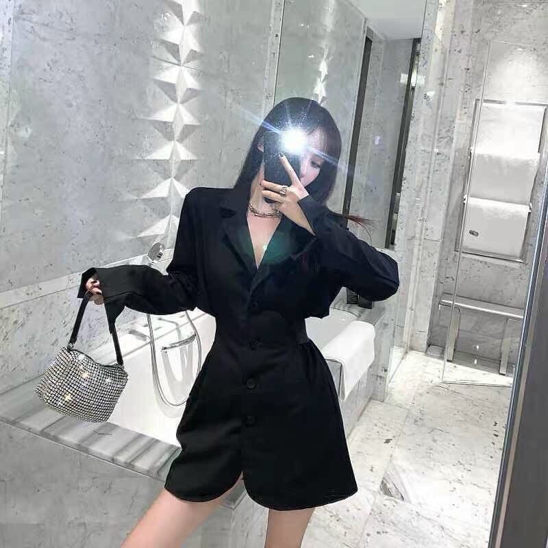 ĐẦM DỰ TIỆC NGUYÊN BỘ ĐẦM CHÂN VÁY LIỀN CÀI NÚT NỮ UNISEX QUẢNG CHÂU CỰC ĐẸP(ĐỦ SIZE)