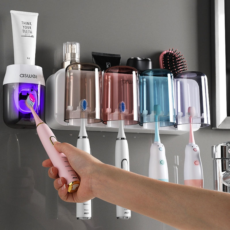 BÁO GIÁ Kệ Đựng Bàn Chải | Shopee Lazada Sendo Tiki mới nhất 58 Kệ đựng bàn chải đánh răng Giá để bàn chải đánh răng tự động máy ép kem đánh răng bóp tạo tác lười biếng gia đình đục lỗ thiết bị hút tường Giá để bàn chải đánh răng