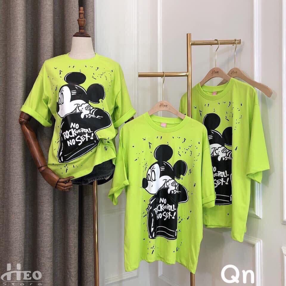Áo thun form rộng in hình MICKEY thời trang TTSLA0123