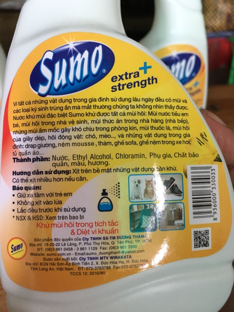 Xịt Khử Mùi Sumo Tăng Giá