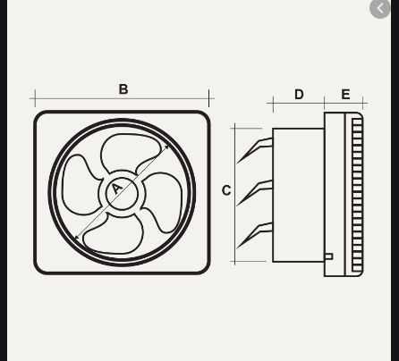 [HCM]QUẠT HÚT ÂM TƯỜNG  MPE AF-200