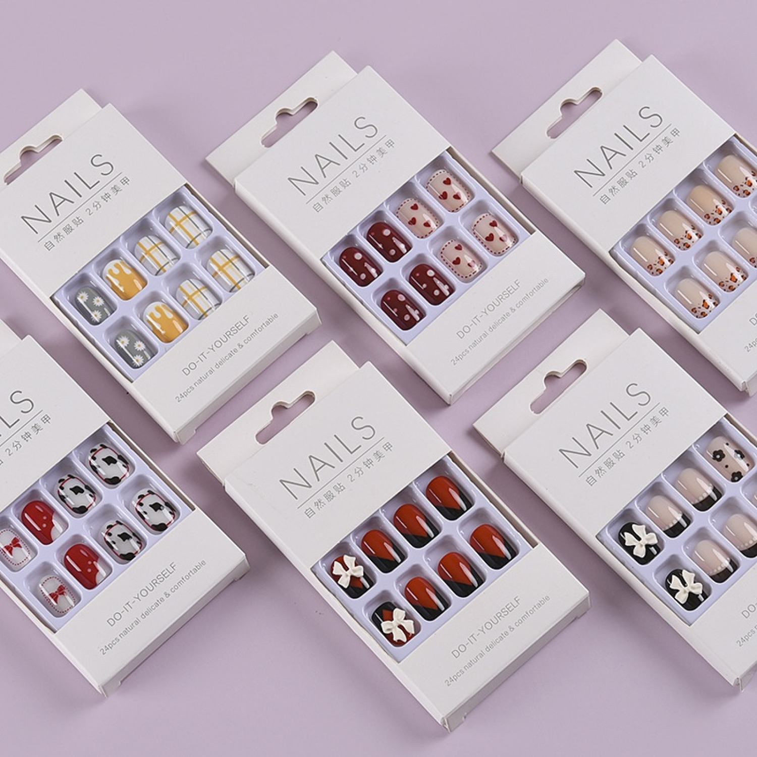 Móng Tay Giả FAST NAIL 24 Móng Giả Nail Box Kèm Keo
