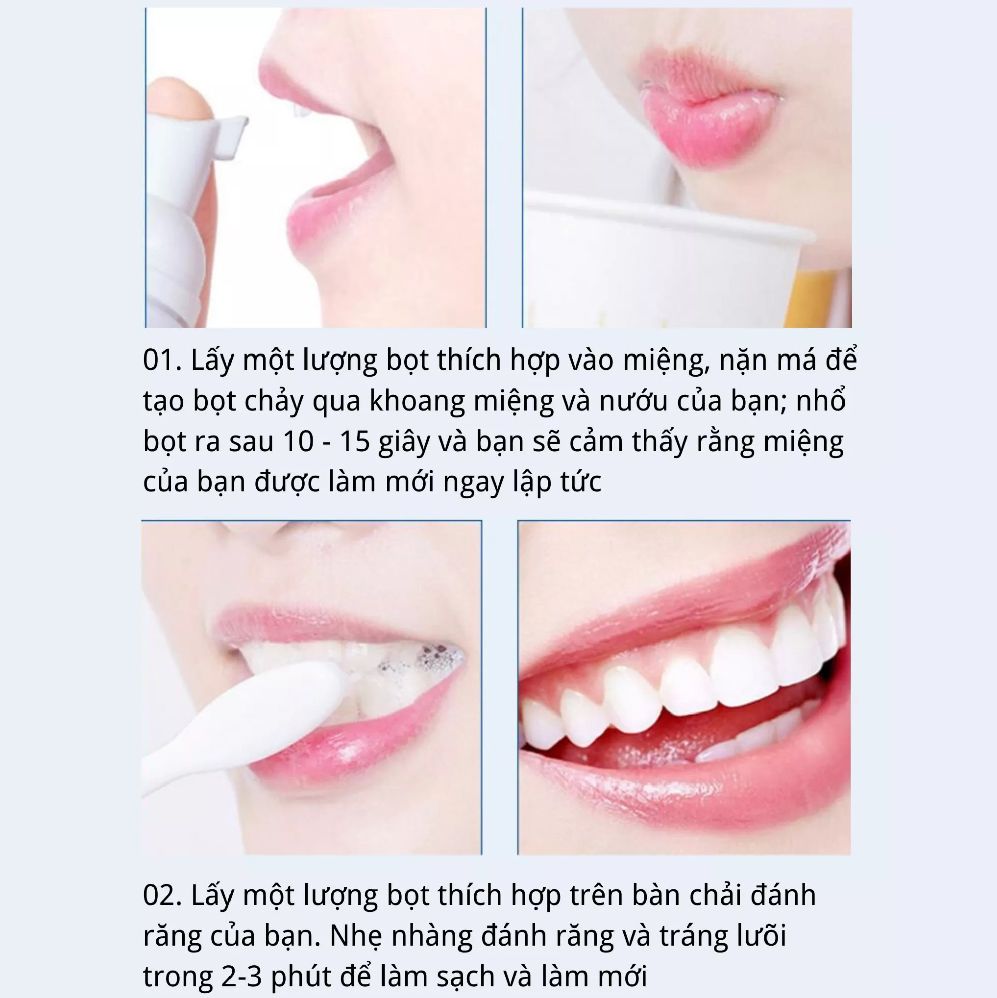 [HCM]LANBENA Mousse trắng răng Làm sạch răng Làm trắng răng Teeth Whitening Mousse