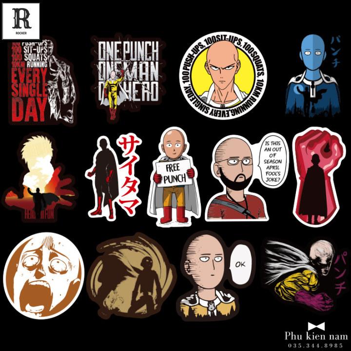 Sticker PVC Chống nước Hình dán One Punch Man ST-016