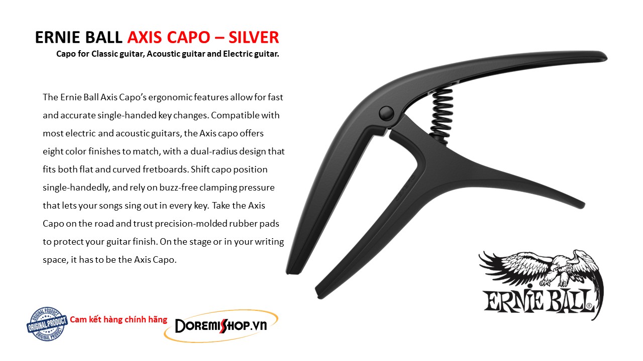 Capo đàn guitar classic nylon acoustic Ernie Ball AXIS Capo