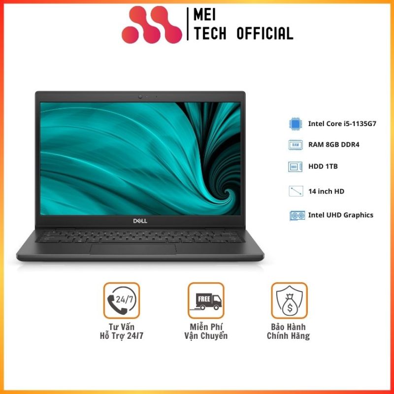 [Freeship] Laptop Dell Latitude 3420 (42LT342002)/ Core i5-1135G7/ Ram 8GB DDR4/ 1TB HDD / 14.0 inch HD/ 3 cell/ Ubuntu/ 1Yr -MEI Tech Official- MEI04 Chính Hãng, Giá Tốt, Mỏng Nhẹ Cho Văn Phòng