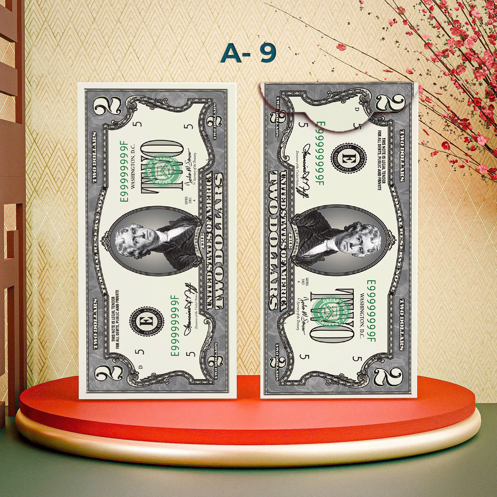 [HCM] 100 bao lì xì 2 Đô, 100 usd - giấy C150, bao lì xì tết