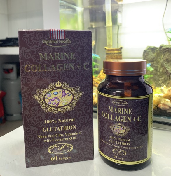Viên uống đẹp da Collagen +C giảm thâm nám tàn nhang ngừa nếp nhăn chống lão hóa - Hộp 60 viên Xám Chính hãng giá rẻ