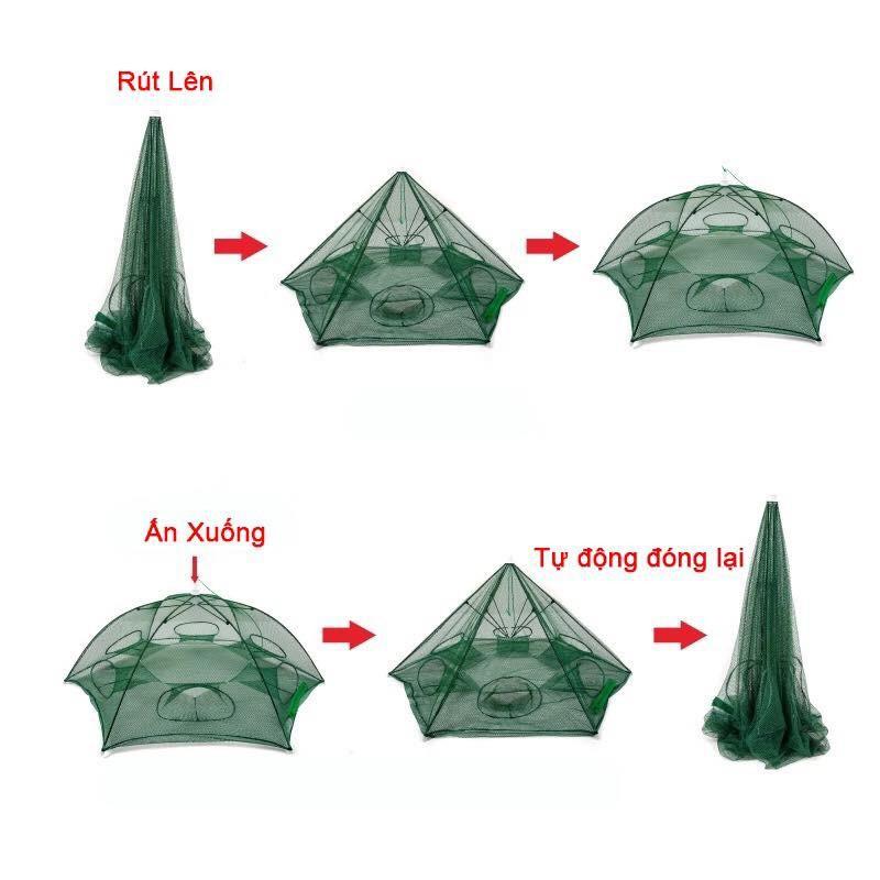 Lồng Ô bẫy tôm cua cá loại 8 cửa