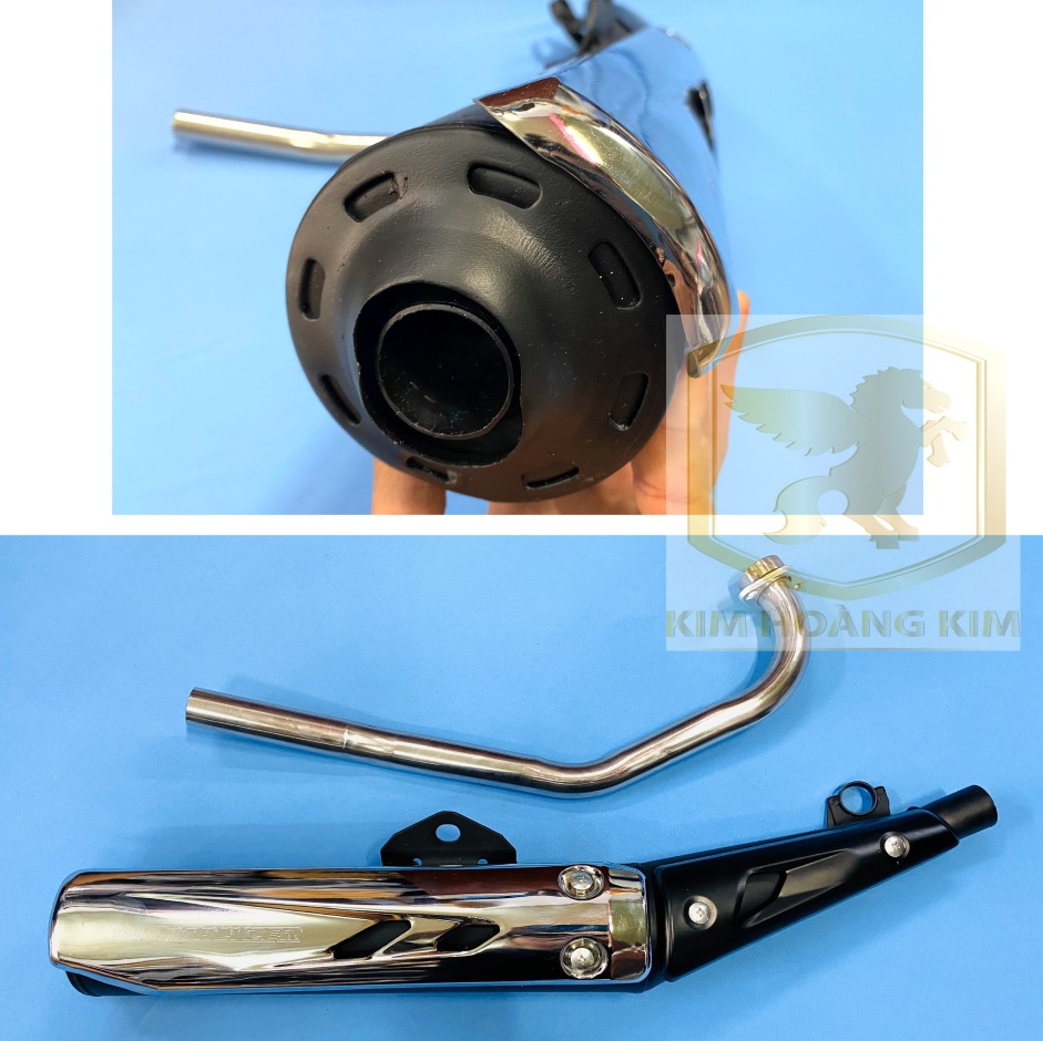 Pô Spark Exciter hàng 1:1 gắn Exciter 135 đẹp từng chi tiết pô nặng 4kg hàng chất lượng shop có 2 loại êm và móc hơi trái 62