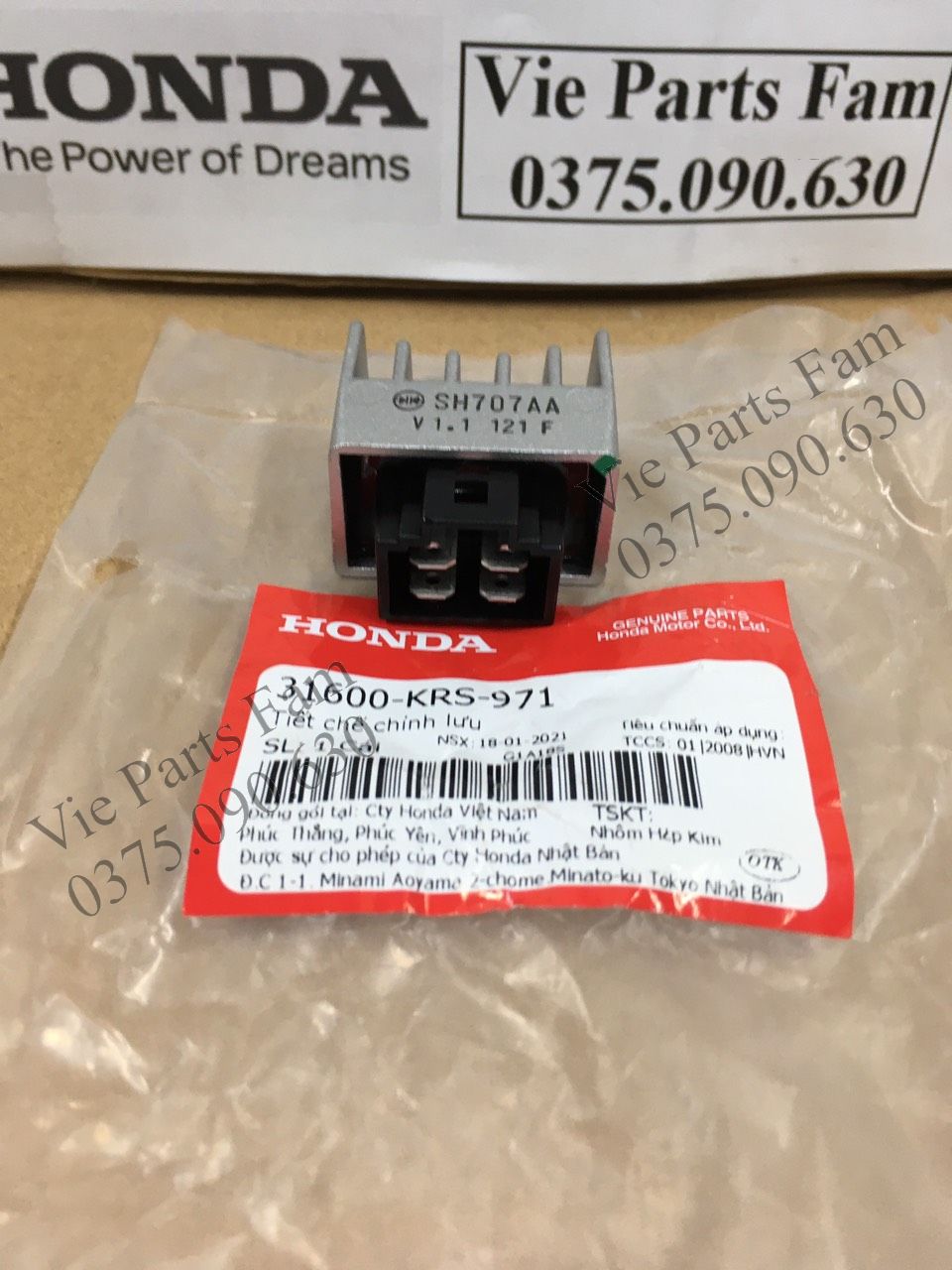 CỤC SẠC WAVE 100 , DREAM 100, FUTURE 1, DIN HONDA 100%