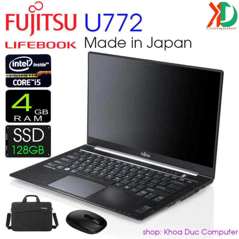 Laptop Nhật Bản Fujitsu LifeBook U772 Core i5-3437U, 4gb Ram, 128gb SSD, 14inch, máy vỏ nhôm siêu mỏng
