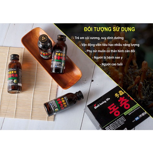 Nước ĐÔNG TRÙNG Hàn Quốc (100ml/Chai) X Hộp 10 Chai