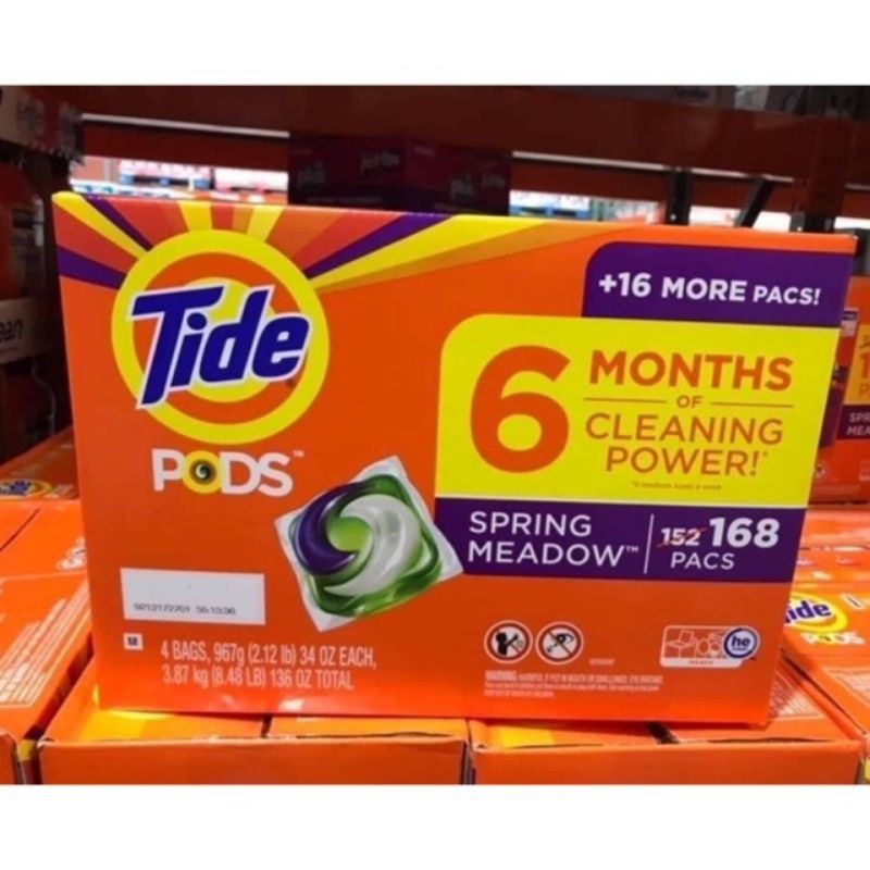 Thùng 168 viên giặt tide pods mỹ