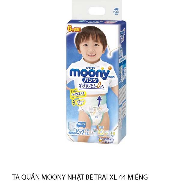 Tã Quần Moony Nhật Bé Trai Size XL 38/44 Miếng  (cho bé 12 - 17 kg)