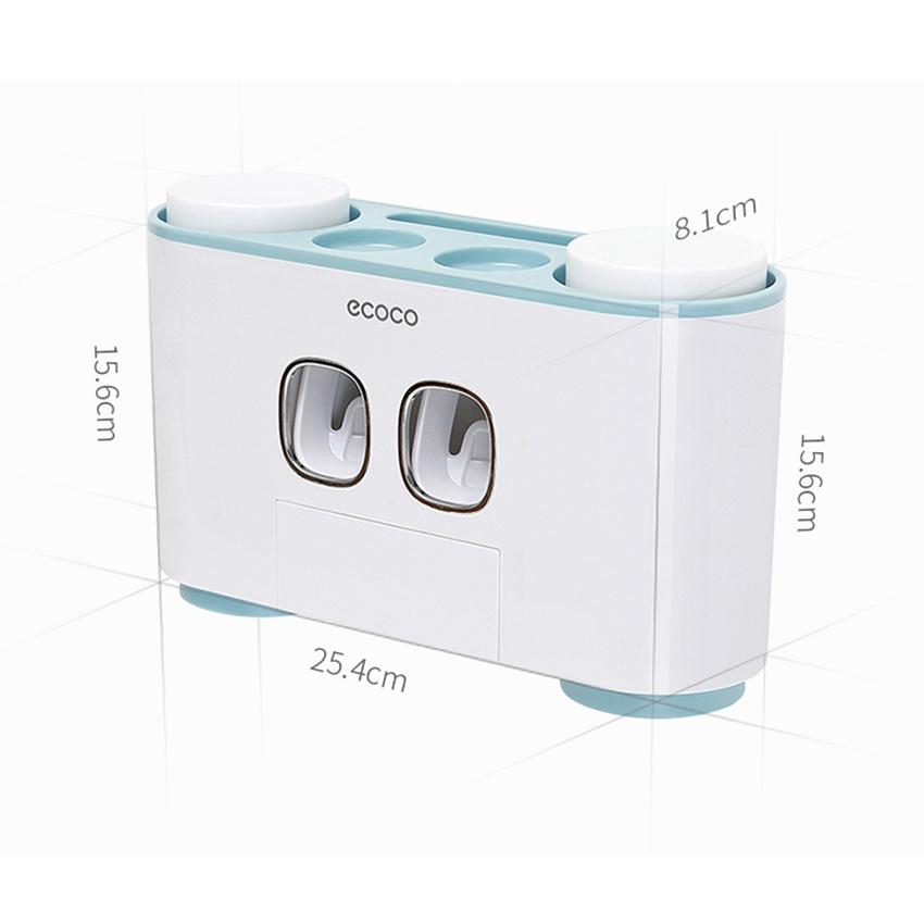 Kệ phòng tắm 4 cốc và 2 kem đánh răng ECOCO 1802 sạch sẽ