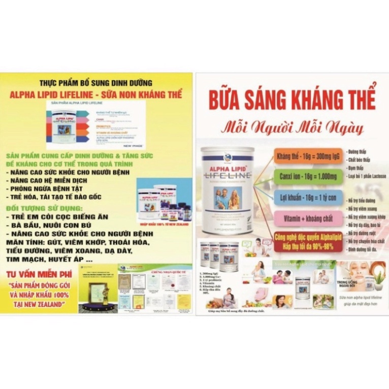 [CÓ SẴN] [CHÍNH HÃNG] COMBO 3 hộp sữa Alpha Lipid Lifeline