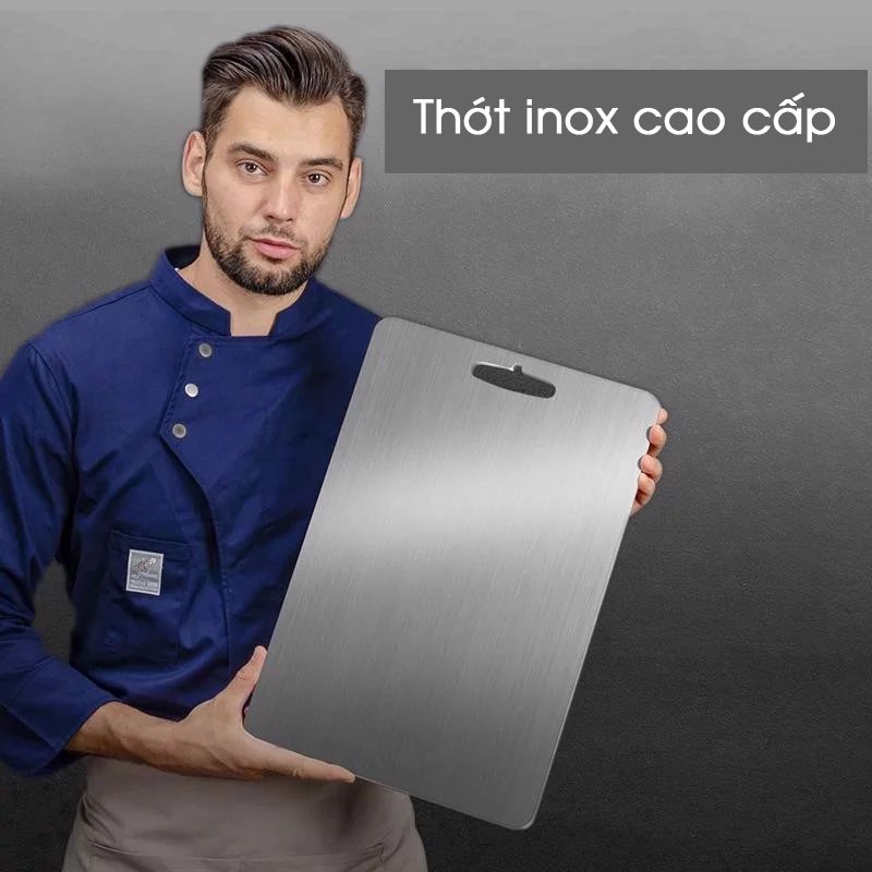 Thớt inox 304 size 33.5x23cm loại 1 có hộp