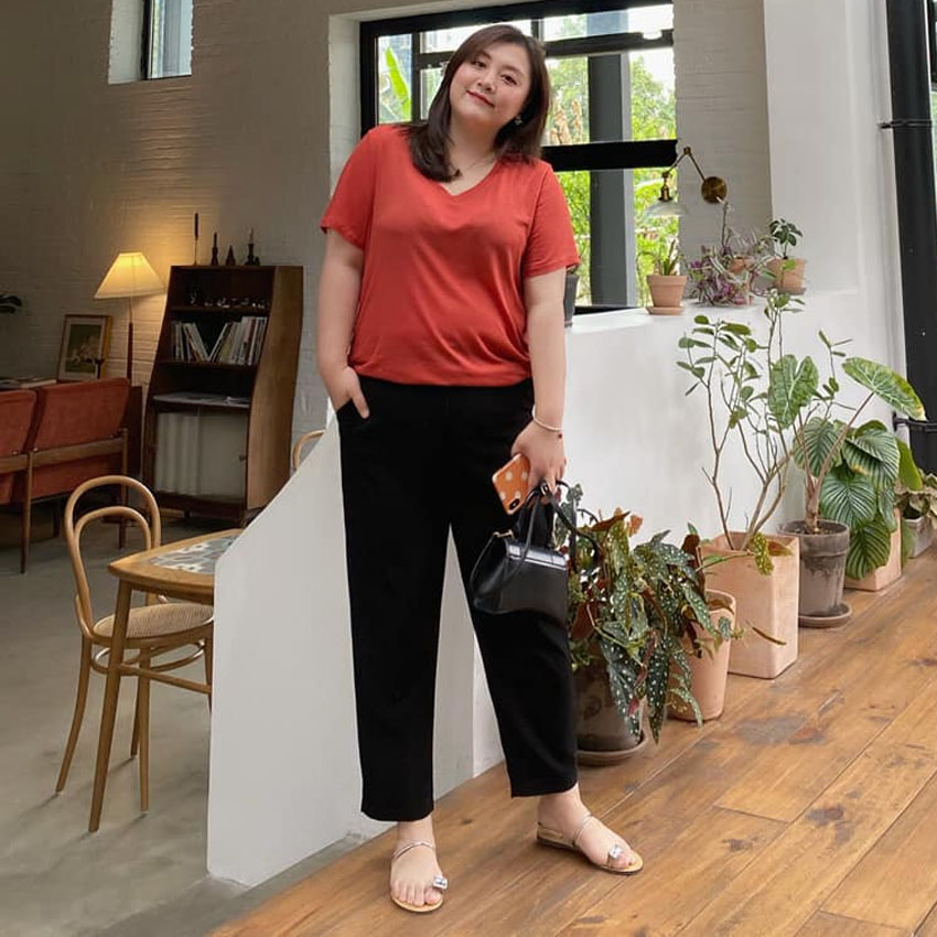 Quần baggy bigsize lưng bèo - Chubby Bigsize