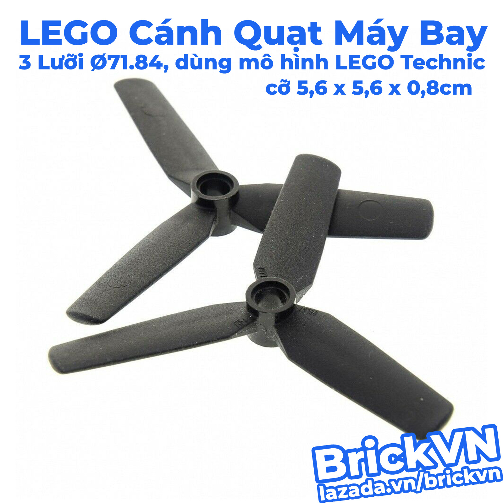 2x new genuine lego black propeller 3 blade 9 diameter with center recessed id 6055123 15790