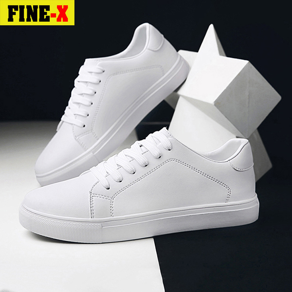 Giày nam thể thao sneaker FIN-X trắng đẹp cổ cao cho học sinh đi học đi làm cao cấp Mã TT-1