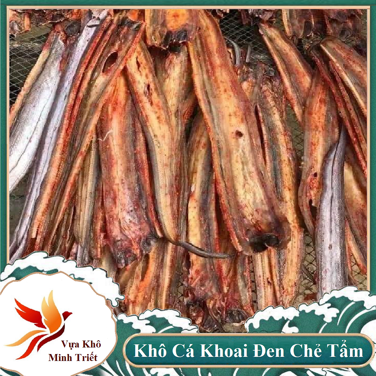 KHOAI CHẺ TẨM CAO CẤP 1 kg  KHÔ CÁ KHAOI ĐÃ BỎ ĐẦU , đạc sản NHA TRANG-Vựa Khô Minh Triết