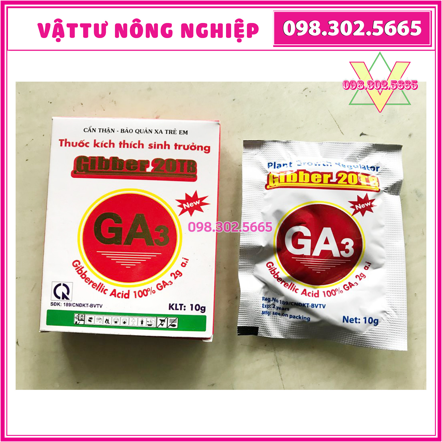 GA3 kíchthích sinh trưởng Gibber 20TB (viên 10g)