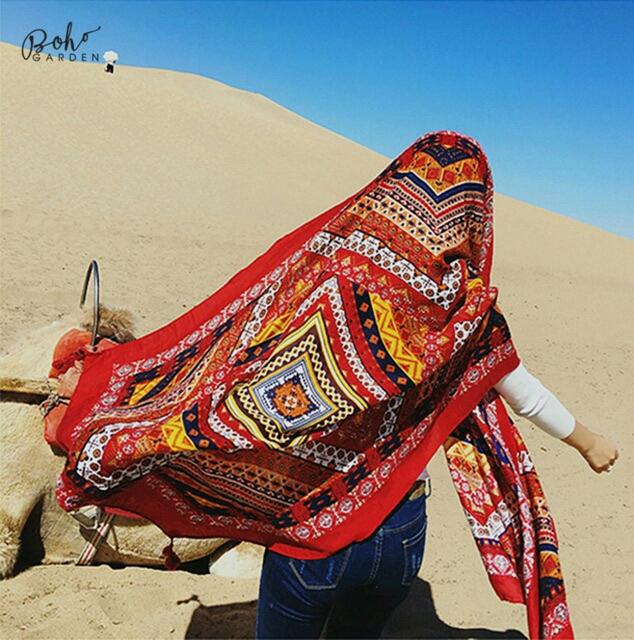 Khăn choàng Boho khăn thổ cẩm đa năng
