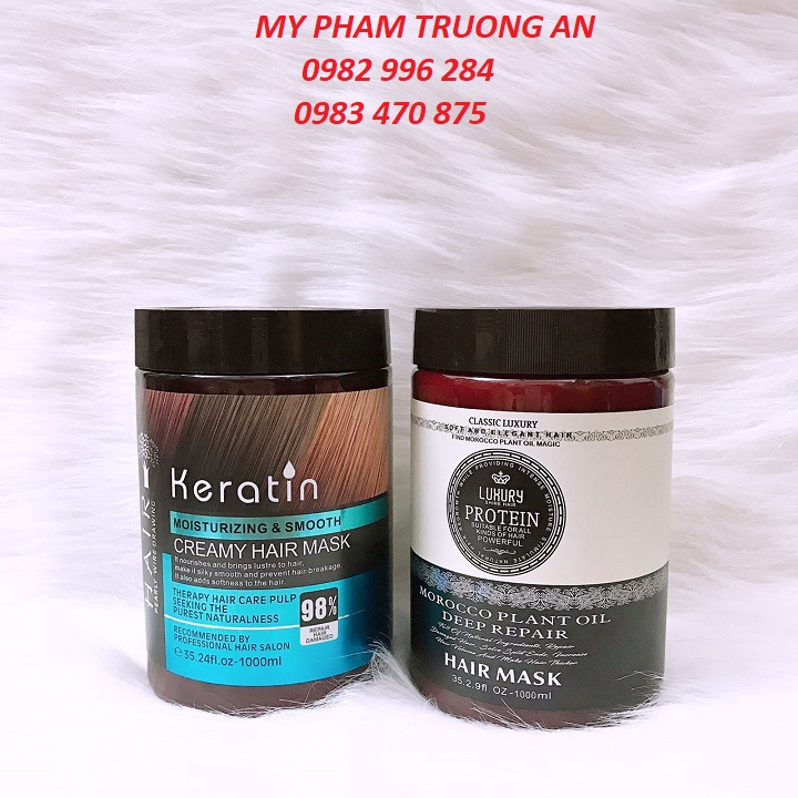Combo kem ủ tóc keratin - luxury hair mask 1000ml